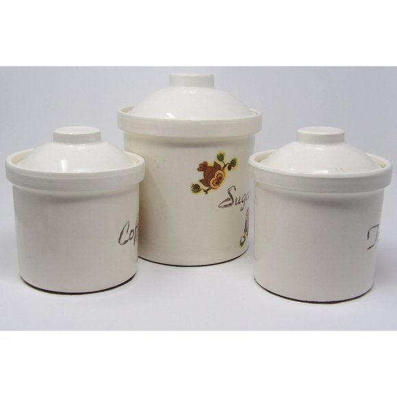 Vintage Owl Canister Set 3 Piece - Picture 4 of 10